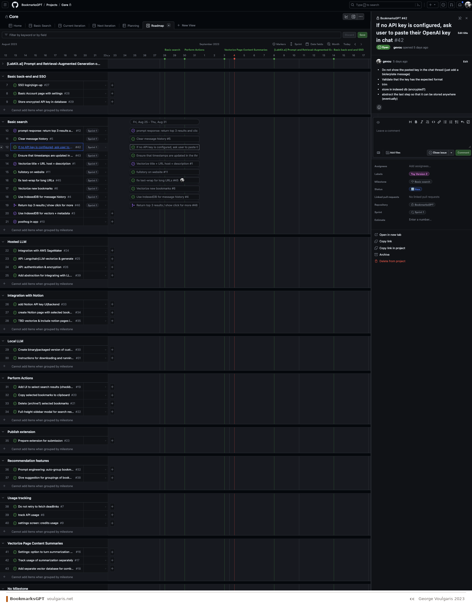 BookmarksGPT project roadmap